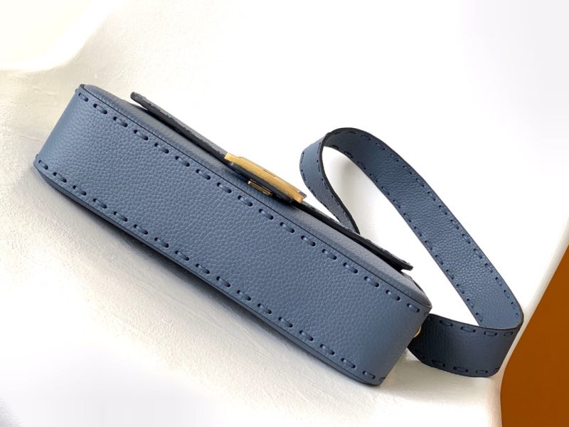 Fendi Baguette 27 Bag Blue Calfskin Ghw