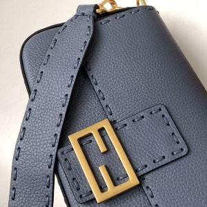 Fendi Baguette 27 Bag Blue Calfskin Ghw