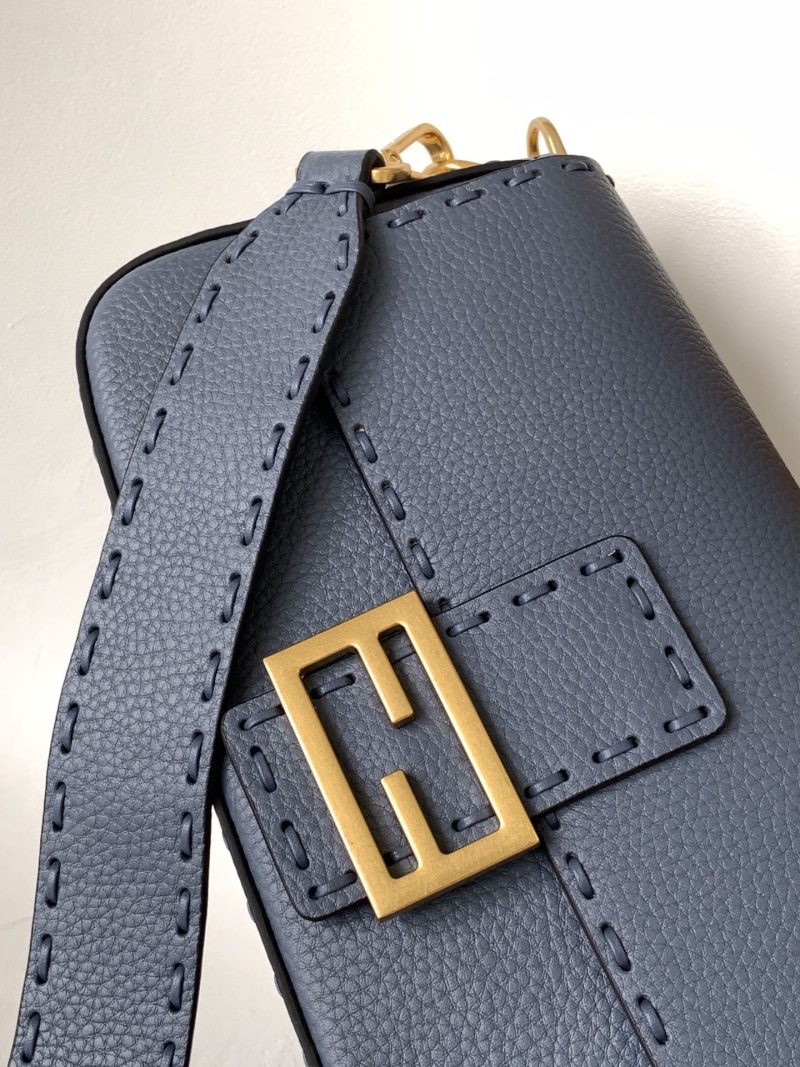Fendi Baguette 27 Bag Blue Calfskin Ghw