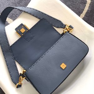 Fendi Baguette 27 Bag Blue Calfskin Ghw