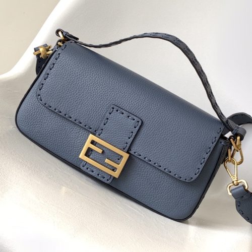 20230519_i1684472170_7303_0_jpg_2e0886c7-3694-4b44-ad96-4637b3f51f89 Fendi Baguette 27 Bag Blue Calfskin Ghw