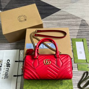 20230520_i1684595519_8824_0_jpg GG MARMONT MATELASSE 27 HANDBAG CHERRY RED CALFSKIN
