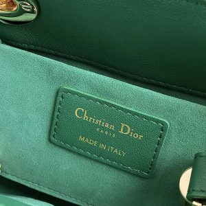 MINI LADY 19 IN FOREST GREEN LAMBSKIN