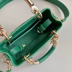 MINI LADY 19 IN FOREST GREEN LAMBSKIN
