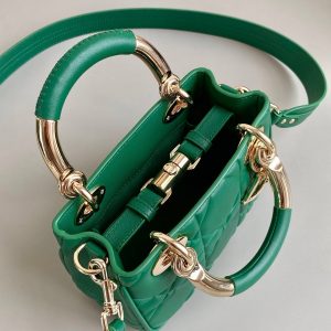 MINI LADY 19 IN FOREST GREEN LAMBSKIN