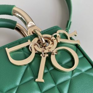 MINI LADY 19 IN FOREST GREEN LAMBSKIN