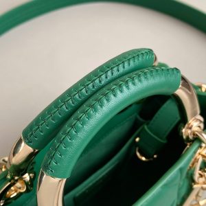 MINI LADY 19 IN FOREST GREEN LAMBSKIN