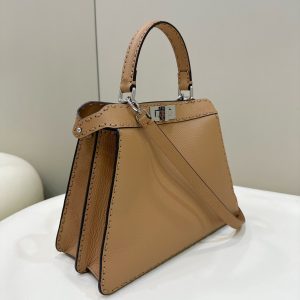 20230527_i1685182465_9332_1_jpg PEEKABOO ISEEU 33 IN CIDER BROWN GRAINED CALFSKIN SILVER HARDWARE