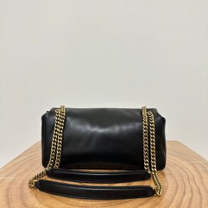 SL 26cm Calypso Chain Bag Black Leather