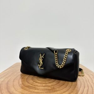 SL 26cm Calypso Chain Bag Black Leather