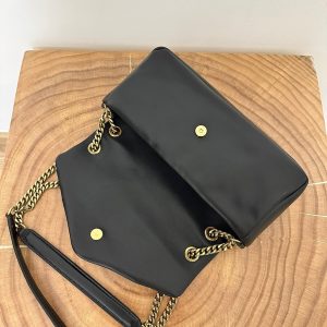 SL 26cm Calypso Chain Bag Black Leather
