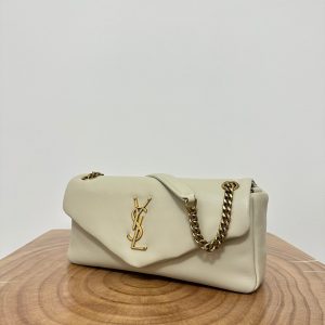 SL 26cm Calypso Chain Bag White Leather