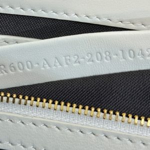 Baguette 27cm Grey Lambskin Gold Hardware