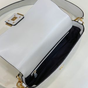 Baguette 27cm Grey Lambskin Gold Hardware