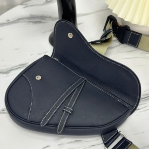 SADDLE 28 BAG IN BLACK LAMBSKIN