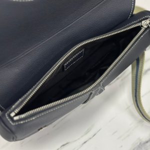 SADDLE 28 BAG IN BLACK LAMBSKIN