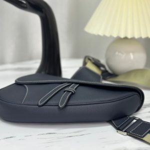 SADDLE 28 BAG IN BLACK LAMBSKIN