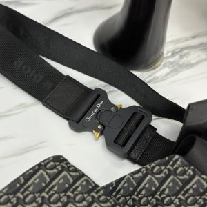 SADDLE 28 BAG IN BLACK OBLIQUE JACQUARD