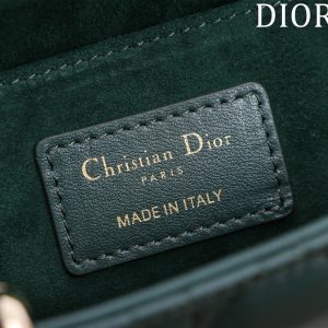 medium lady d-joy 26 dark green lambskin