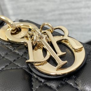 micro lady 12 black lambskin ghw