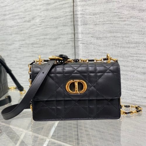 miss caro mini 18 black calfskin