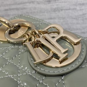 mini lady 17 rock gray patent calfskin