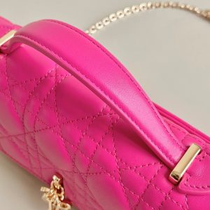 LADY 21 CHAIN BAG IN HOT PINK LAMBSKIN