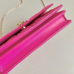 MICRO LADY 12 BAG IN HOT PINK LAMBSKIN