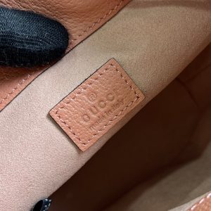 GG OPHIDIA MINI 19 BUCKET LIGHT PINK CANVAS AND CALFSKIN