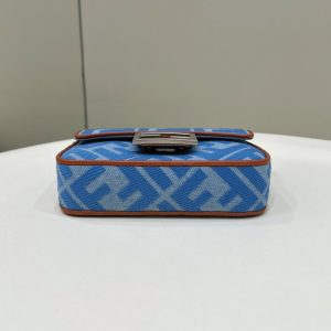 20230630_i1688096462_1770_3_jpg FendiI 19 BAGUETTE BAG IN LIGHT BLUE CANVAS WITH SILVER HARDWARE