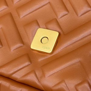 Baguette 27cm Brown Lambskin Gold Hardware