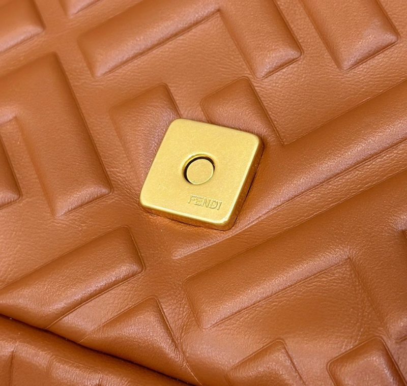 Baguette 27cm Brown Lambskin Gold Hardware