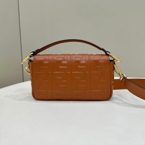 Baguette 27cm Brown Lambskin Gold Hardware