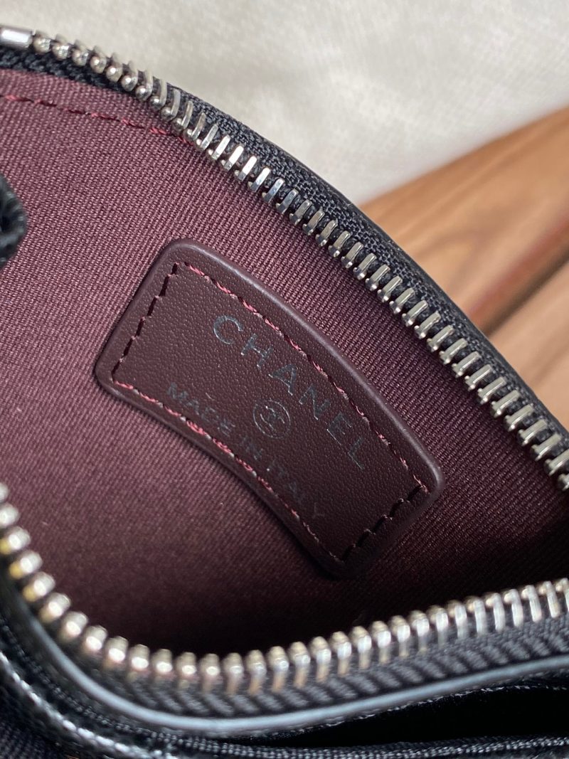 CC A84105 Coin Case Black Sliver Metal Caviar 240747