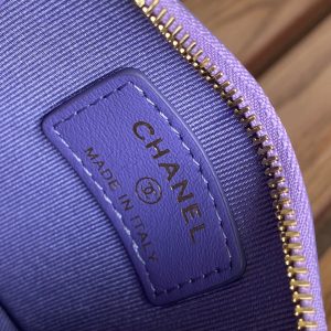 CC A84105 Coin Case Purple Gold Metal Caviar 240731