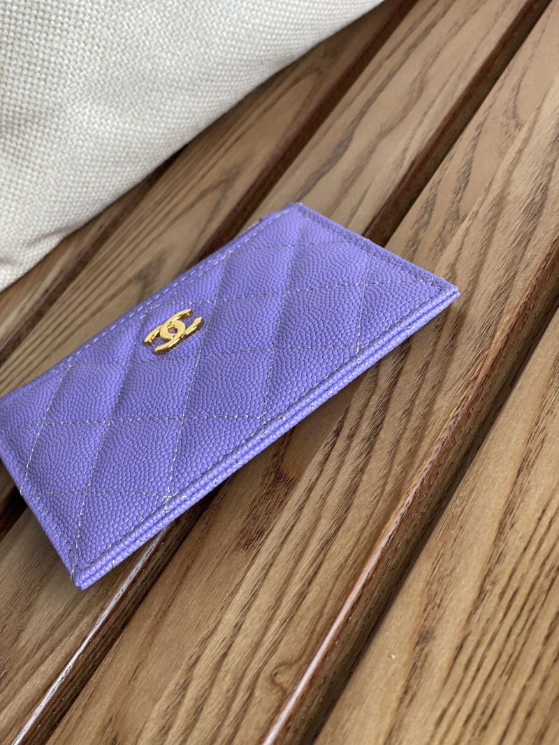 CC A84105 Coin Case Purple Gold Metal Caviar 240731