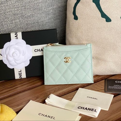 20230713_i1689226690_8816_0_jpg CC A84105 Coin Case Light Blue Gold Metal Caviar 240735