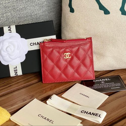 20230713_i1689226734_542_0_jpg CC A84105 Coin Case Red Gold Metal Caviar 240739