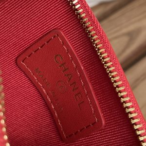 CC A84105 Coin Case Red Gold Metal Caviar 240739