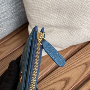 CC A84105 Coin Case Blue Gold Metal Caviar 240741