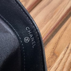 cc boy 11cm card holder black caviar silver hardware