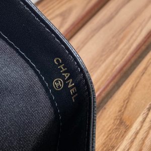 cc boy 11cm card holder black caviar gold hardware