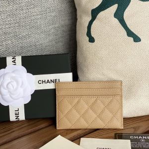 cc boy 11cm card holder beige caviar gold hardware