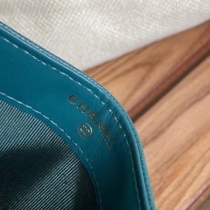 cc boy 11cm card holder dark green caviar gold hardware