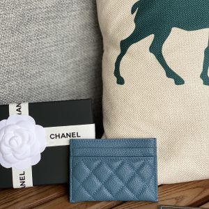 cc boy 11cm card holder azure caviar gold hardware