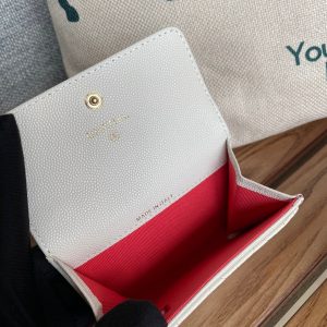 cc small wallet 11cm white caviar light gold hardware