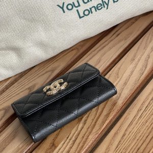 20230713_i1689238771_8182_2_jpg_3d31197b-288c-4fc6-9b6d-074622fe7449 cc small wallet 11cm black caviar light gold hardware