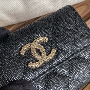 20230713_i1689238771_8949_5_jpg_8f7dae3c-8ccb-46de-8215-00b209eb2f8b cc small wallet 11cm black caviar light gold hardware