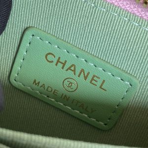 cc zipped wallet 11cm pink caviar gold hardware