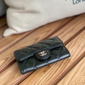 20230717_i1689589073_5478_2_jpg_edcc4540-834f-4247-b533-03776ccbd6fe cc small wallet 11cm black lambskin silver hardware